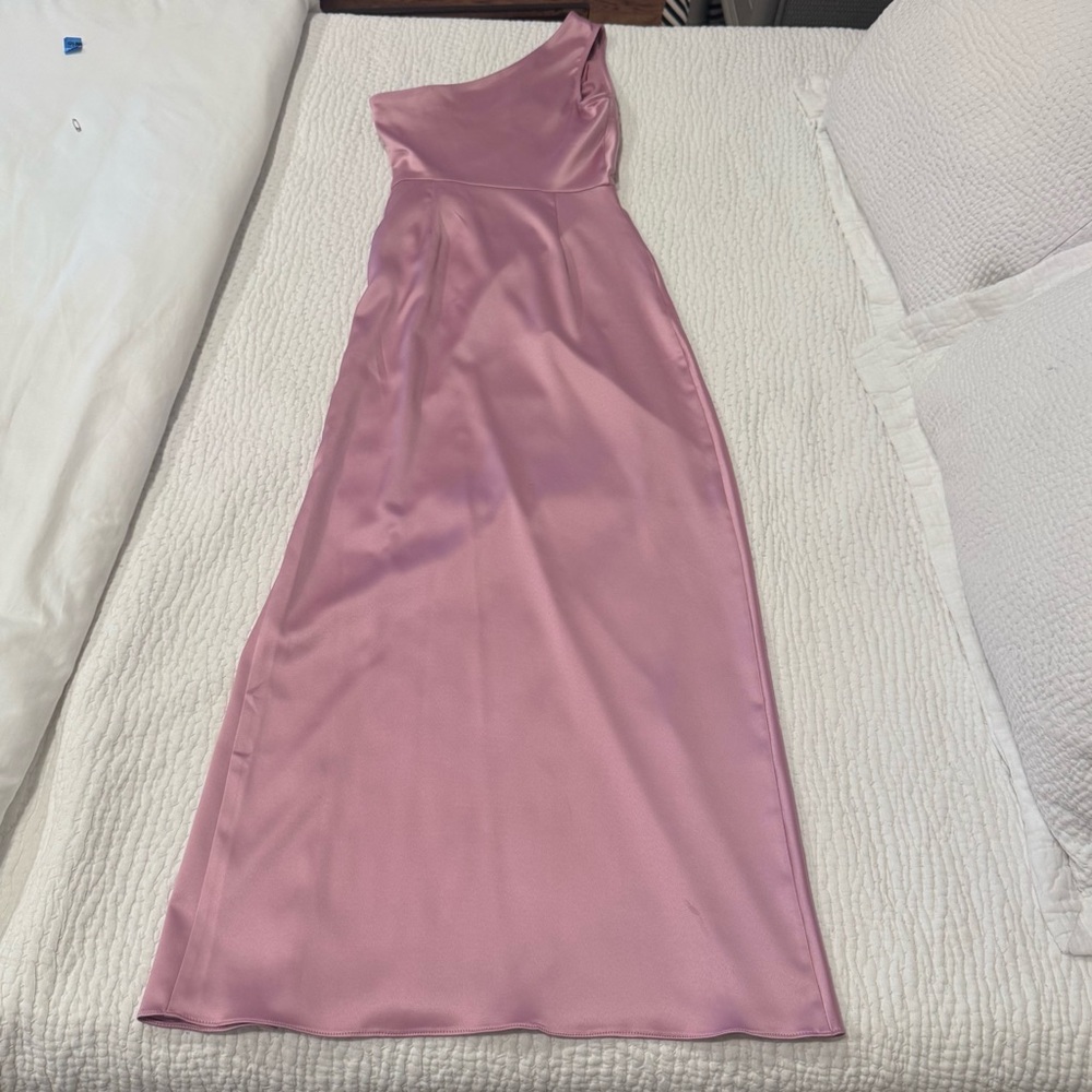 BHLDN One-Shoulder Orchid Purple Side-Slit Gown - Picture 3 of 5